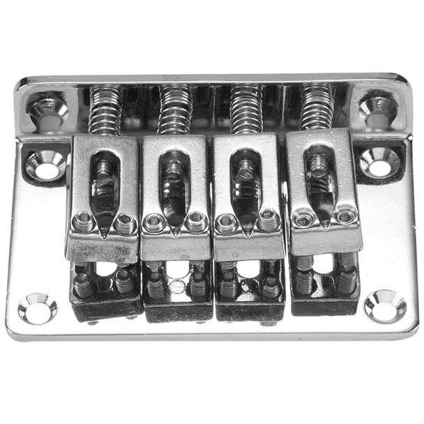 4 String Chrome Hard Tail Adjustable Bridge| |