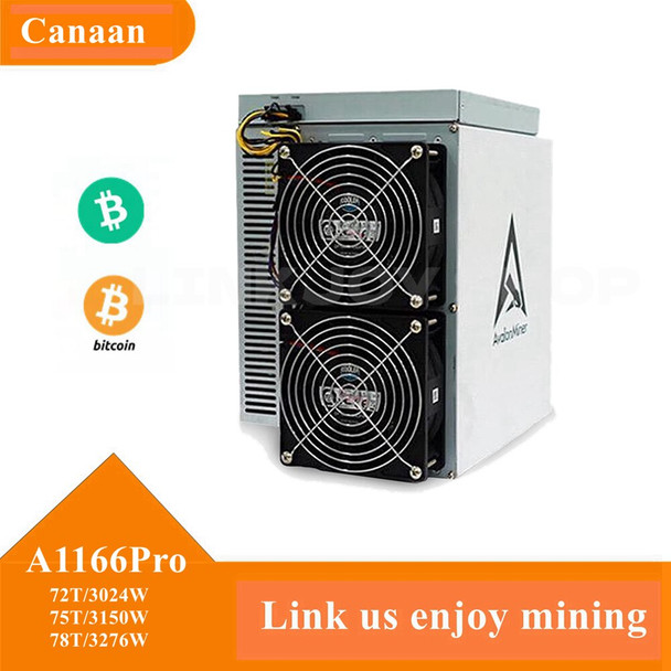 Canaan Avalonminer 1166Pro 78t 75t 72t Bitcoin Crypto Mining BTC with