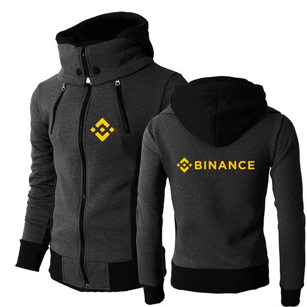 Binance Crypto 2023 Men's New Long Sleeves Hooded Sweatshirt Cotton