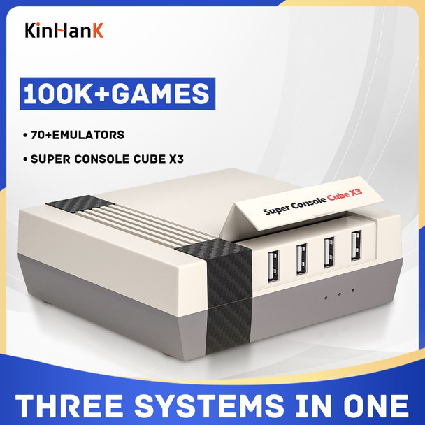 Retro Super Console CUBE X3 Has 100K+ Games, 70+ Emulators, Emuelec4.5/Android 9.0/CoreELEC Three Systems, 4K UHD, Plug And Play