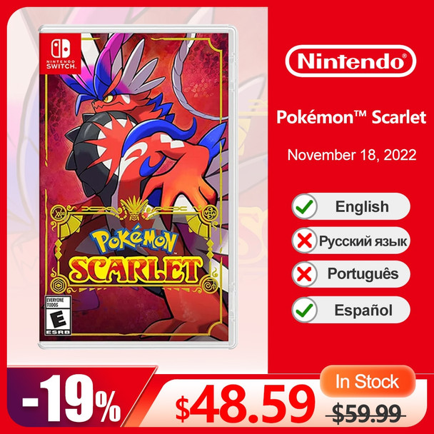 Pokemon Scarlet Nintendo Switch Game Deals 100% Official Physical Card Support TV Tabletop Handheld Mode for Switch OLED Lite