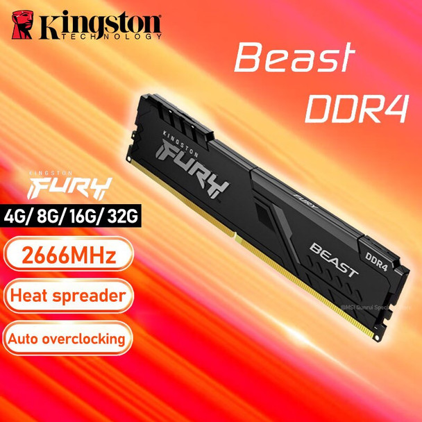 Kingston Fury Beast Memory Ddr4 4gb 8gb 16g 32g 2666mhz Pc Ram Memoria