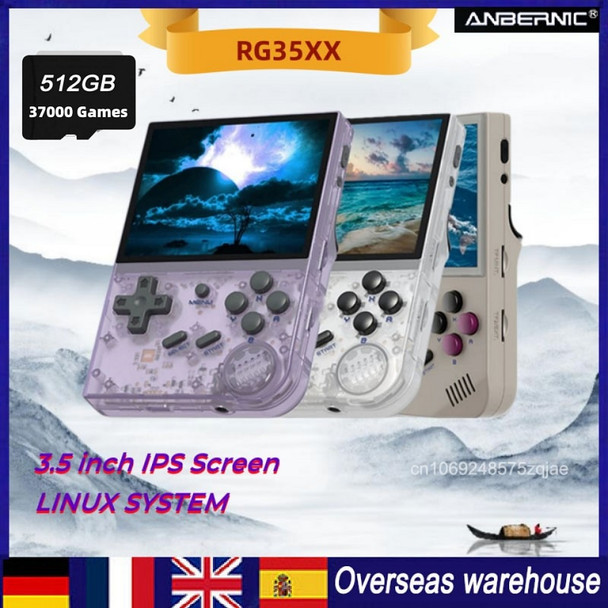 Retro Handheld ANBERNIC RG35XX Linux System 3.5 Inch IPS Screen Cortex-A9 Pocket Video Player System 512G 37000 Game PSP HDIM HD