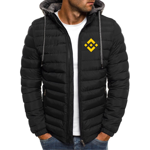 Binance Crypto 2023 Men's New Winter High Quality Warm Windproof Solid