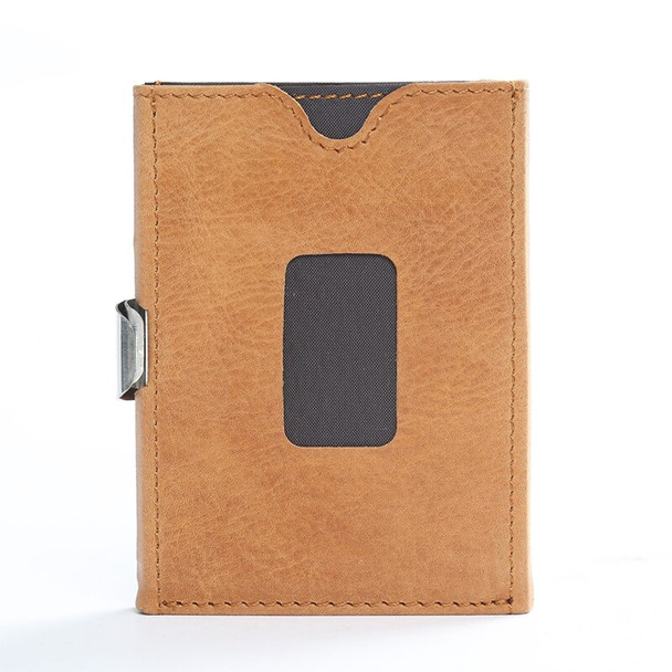 Liulihua Fashion Real Leather Trifold Crypto Wallet Men Purse With