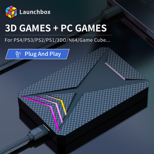 Launchbox 2TB Retro Gaming Hard Drive For PC/Laptop External HDD With 3D Games PC Games for PS4/PS3/PS2/PS1/WIIU/N64/Sega Saturn
