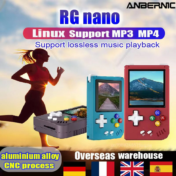 ANBERNIC RG Nano Mini Retro Handheld Game Console 1.54" IPS Screen Linux System Classic Gaming Portable Player mp4 GBA PS1 Gift
