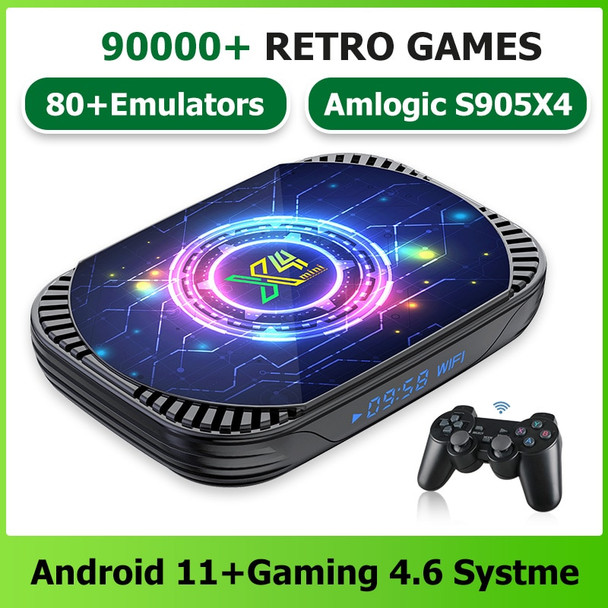 X4 Mini Game Box Amlogic S905X4 EE4.6 For PS1/DC/N64/PSP Classic Retro 90000 Games Android 11 4K/8K HD WiFi TV Video Game Player