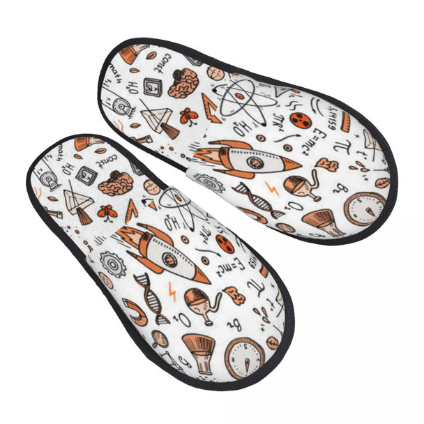 Indoor Vintage Scientific Formulas And Calculations Warm Slippers Home