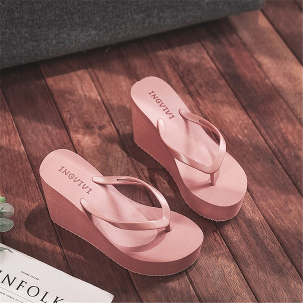 Summer Women EVA Thick High Heel Wedges Slippers Fashion 2021 Female Summer Women EVA Thick High Heel Wedges Slippers Fashion 2021 Female