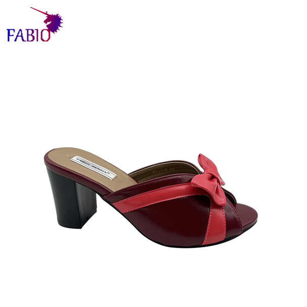 European and American women's fashion elegant bow comfortable open toe