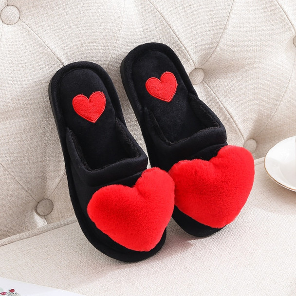 Autumn Winter Women's Plush Slippers Warm Velvet Home Cotton Shoes