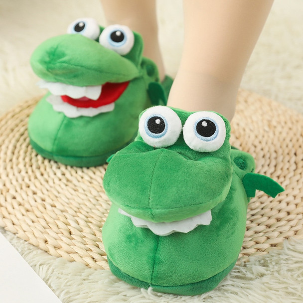 Women Crocodile Cotton Slippers With Moving Mouth Funny Non-slip