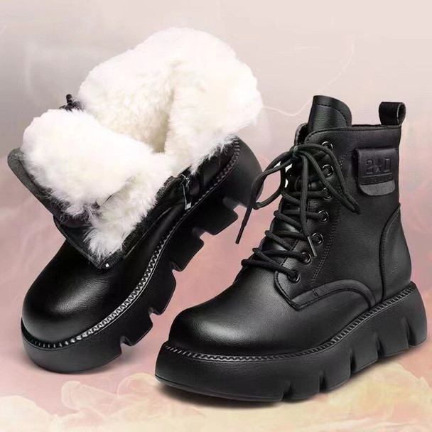 Non slip Female 2023 Winter Ankle Boots Mid calf Cotton Boots Thick