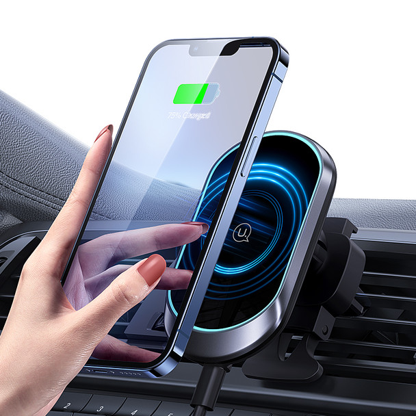 USAMS CD18 15W Smart Wireless Car Charger Phone Holder Charging