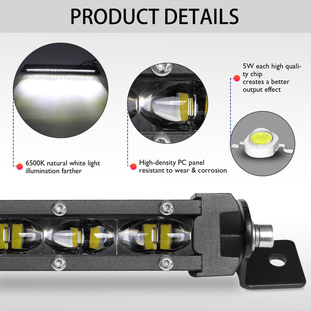 High Power Quality Driving Beam 6D Offroad 8" 14" 28" 32" Inch