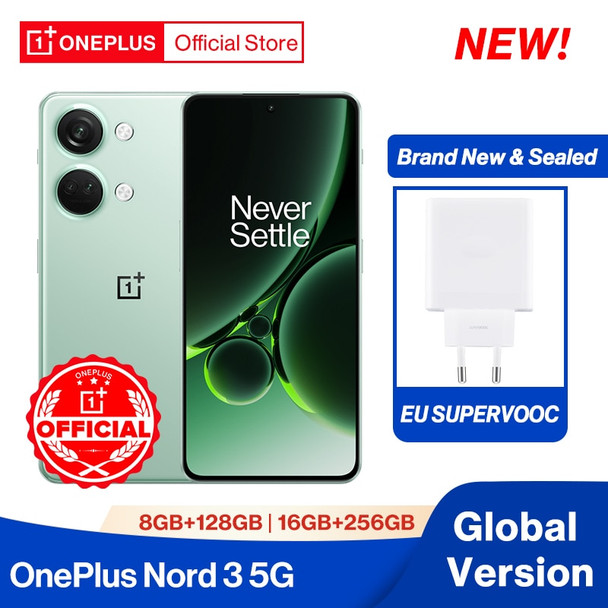 2023 OnePlus Nord 3 5G Global Version 8GB 128GB MediaTek Dimensity 9000 120Hz Super Fluid AMOLED Display 80W SUPERVOOC Charge