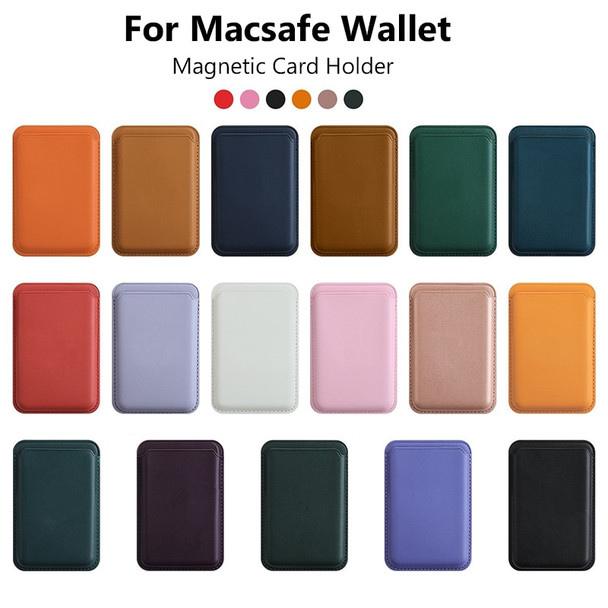 For Magsafe Magnetic Leather Slot Card Holder Wallet Case For iPhone 15 Pro Max 14 13 12 11 For Samsung S23 Ultra Accessories