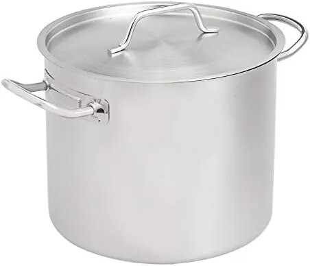 Stainless Steel Aluminum-Clad Stock Pot with Cover