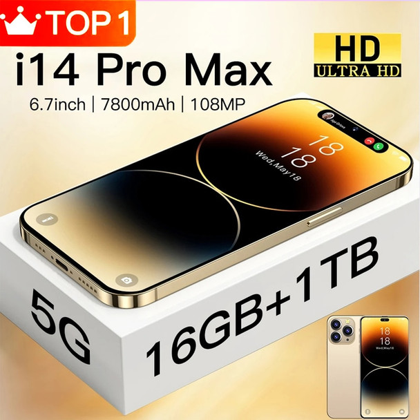 Global Version 6.7 Inch I14 Pro Max 2023 New Original Smartphone Full Screen 4G 5G Cell Phone 7800mAh Mobile Phones