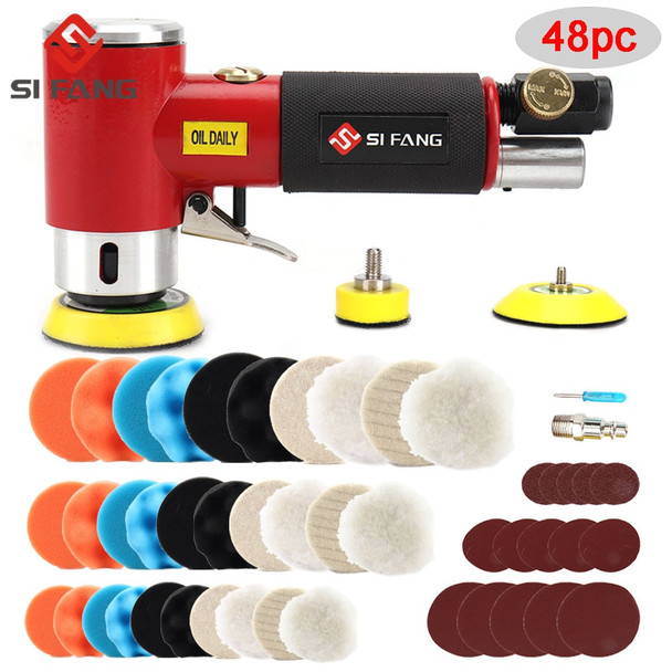 New Orbit Air Sander Mini Pneumatic 1"/2"/3" Grinding Machine set for Car Polishing High Speed Air Powered Polisher air tool