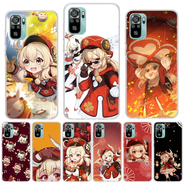 Genshin Impact Klee Silicon Call Phone Case For Xiaomi Redmi 10 10C 12 12C 9 9C 9A 10A 9T 8A 7A 6A 8 7 6 Pro 10X K40 K30 K20 S2