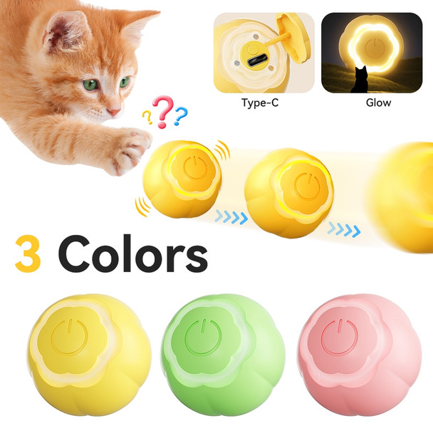 Smart Cat Toys USB Rechargeable Automatic Rolling Balls Electric Self-moving Interactive Pet Toy for Kitten Dog Indoor Playing