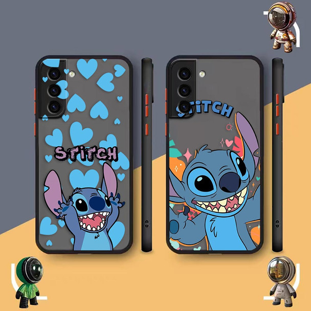 Matte Phone Case for Samsung Galaxy S23 S22 S21 S20 S10 4G S9 S8 Plus ULTRA 5G LITE Case Funda Capa Shell Cartoon Cute Stitch