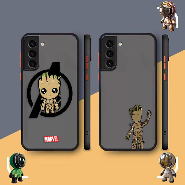 Matte Phone Case for Samsung Galaxy S23 S22 S21 S20 S10 4G S9 S8 Plus ULTRA 5G LITE Case Funda Shell Funny Cute Marvel's Groot