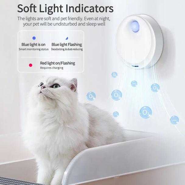 4000mAh Smart Cat Odor Purifier For Cat Litter Box Deodorizer Automatic Pet Toilet Air Purifier Dog Cat Litter Deodorant