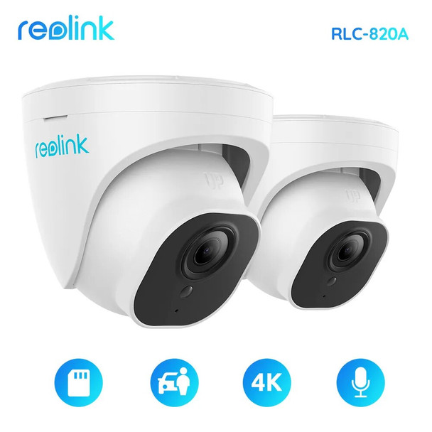 Reolink 2Pcs 4K PoE Outdoor Camera 8MP Human Car pet Detection Security IP Cam Smart Night Version Home Surveillance Cameras