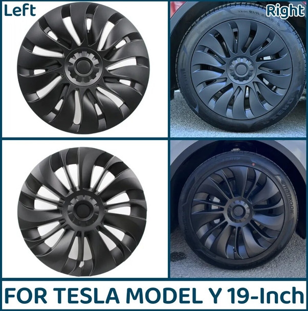 4PCS 19-Inch Wheel Caps For Tesla Model Y 2023 Wheel Cover Performance Automobile Replacement Hub Cap Full Rim Cover Accessories