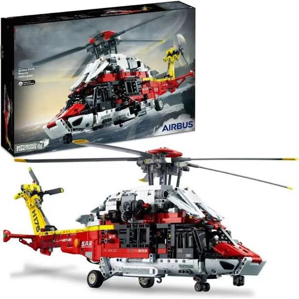 New In Stock Technical Airbus H175 Rescue Helicopter 42145 Building Blocks Plane Model Brick Educational Toys for Children Gifts