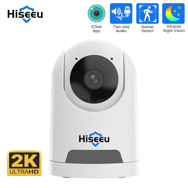 Hiseeu 2K 4MP Wifi PTZ IP Camera Smart Home 2 Way Audio AI Tracking Video Surveillance Security Baby Monitor Cameras ICSee APP