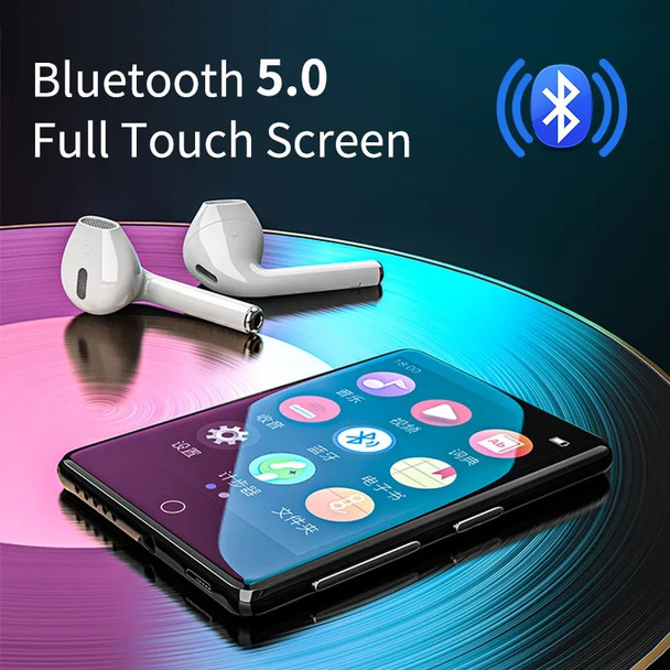 RUIZU M7 Metal Bluetooth 5.0 MP3 Music Player Built-in Speaker 2.8 Inch Full Touch Screen HIFI Walkman With FM/E-book/Pedometer
