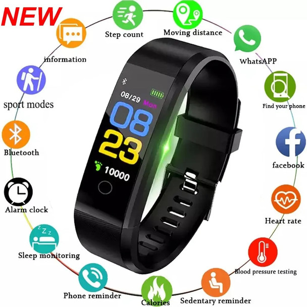 115plus Smart Watch Men Women Fitness Tracker Sport Watch Waterproof Smartwatch Heart Rate Blood Pressure Monitor Smart Band 115plus Smart Watch Men Women Fitness Tracker Sport Watch Waterproof Smartwatch Heart Rate Blood Pressure Monitor Smart Band