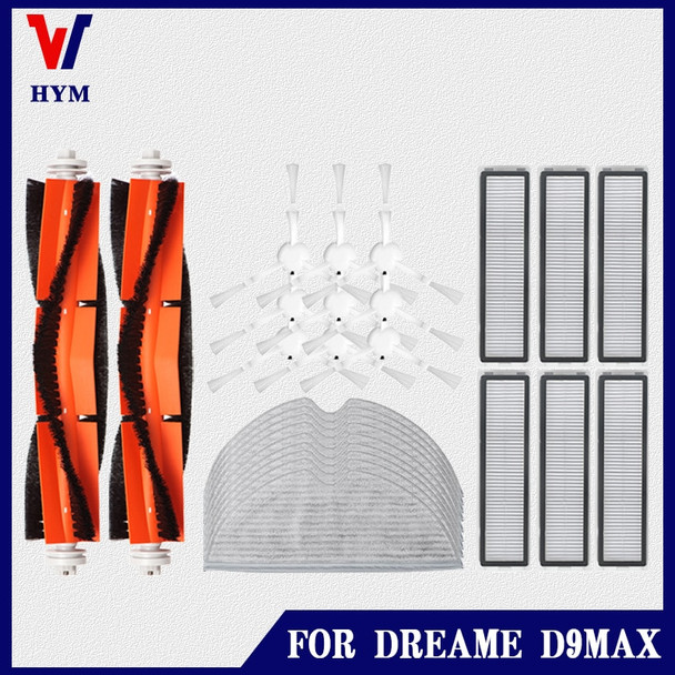 Accessories Dreame D9 MAX Robot Vacuum Cleaner Main Side Brush Rag Mop Cloth Washable HEPA filter Replacement Spare Parts