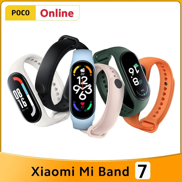 2022 Xiaomi Mi Band 7 Smart Bracelet 1.62" AMOLED Screen Blood Oxygen Fitness Traker Bluetooth Wristband Smart Watch VS Band 8