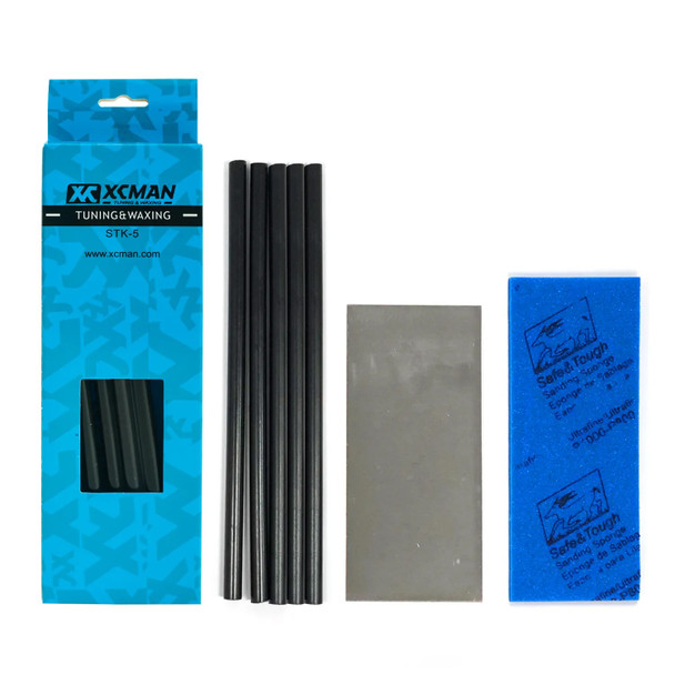 XCMAN Ski Snowboard Ptex Drip Candle Base Repair sticker PTEX Kit / 5pcs Ptex / Metal Scraper / Sanding Sponge