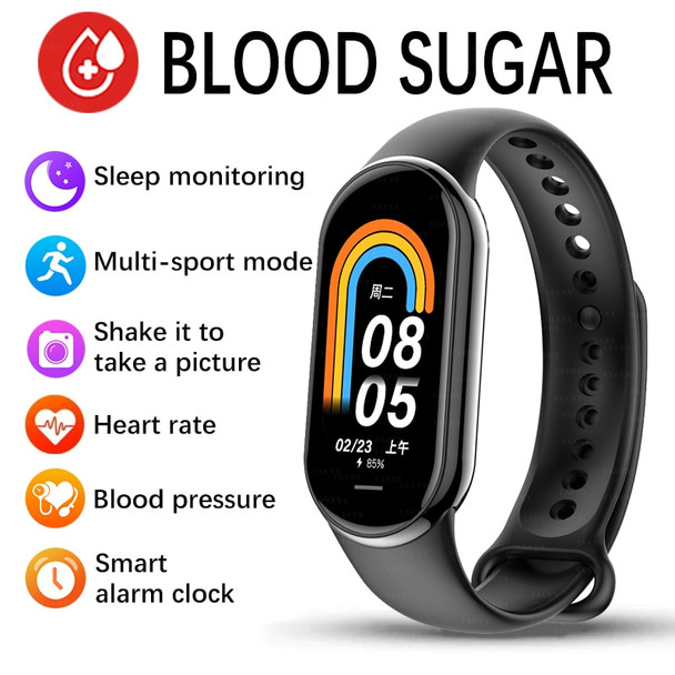 2023 New Men Health Blood Sugar New Smart Watch Men Women Heart Rate Monitoring Blood Pressure Sleep Smart Watch Huawei Version