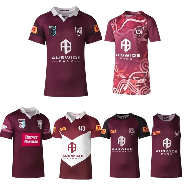 rugby jersey QLD Maroons 2023 2024 home Indigenous rugby shirt Australia Queensland jerseys vest fishing cloth