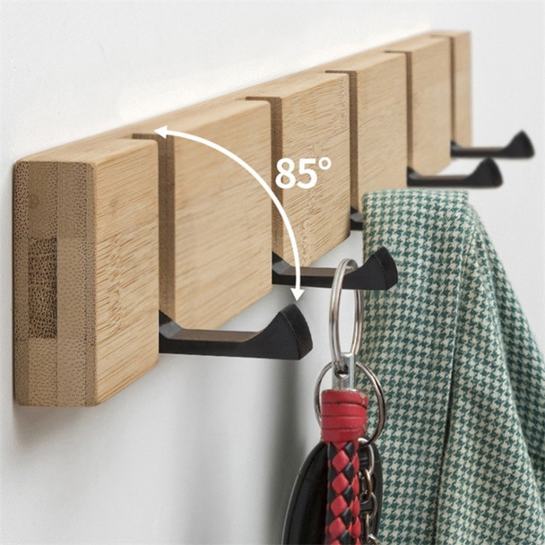 Foldable Coat Rack Bamboo Hallway Hat Hook Hanger Bedroom Door Wall-Mounting Hook