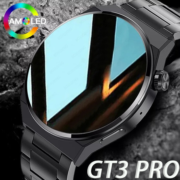 For Huawei Xiaomi NFC Smart Watch Men GT3 Pro AMOLED 390*390 HD Screen Heart Rate Bluetooth Call IP68 Waterproof SmartWatch 2023