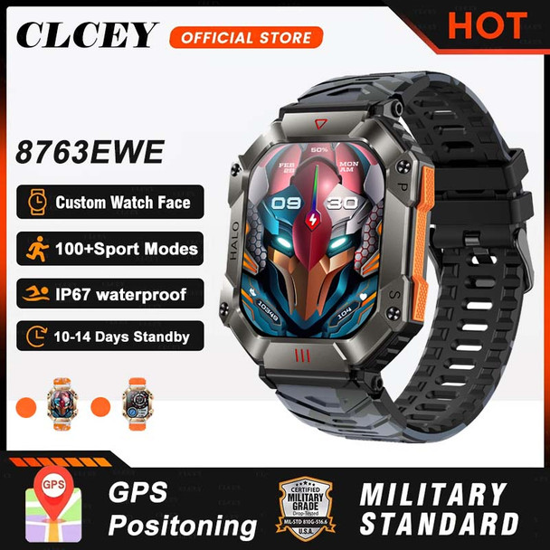 New Smart Watch Men Military Quality Outdoor Waterproof Anti Falling Anti Pressure Sport Fitness Bluetooth Call Smartwatch 2023