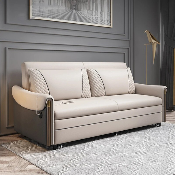 sofa bed folding living room multi-function retractable single bed sitting and sleeping small family light luxury