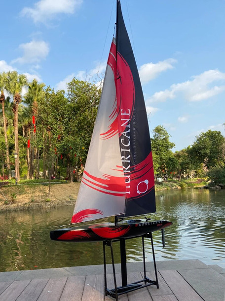 84” Inch Remote Control Boat HURRICANE Pre-assemble Sail 2.4G Electric Boat RC Sailing Boat for hobby boys adults (L)