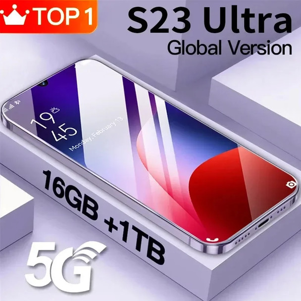 Cellphones S23 Ultra Smartphone 5G 4G 6.8 In Full Screen 16GB+1TB Dual Sim Smart Mobile Phones Android Cell Phone Global Version