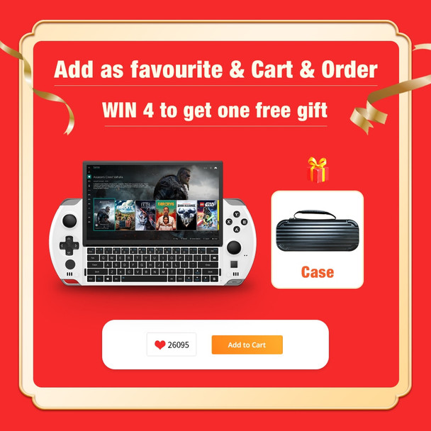 GPD WIN 4 16GB Memory RAM 1TB 512GB Hard Disk Handheld Gaming Portable Laptop Mini PC CPU AMD 6800U Processor DDR 5 Touch Screen