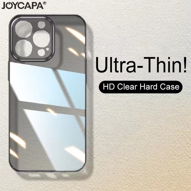 Ultra Thin PC Hard Crystal Clear Case For iPhone 15 14 Plus 13 12 11 Pro Max Glossy Transparent Camera Protection Slim Cover