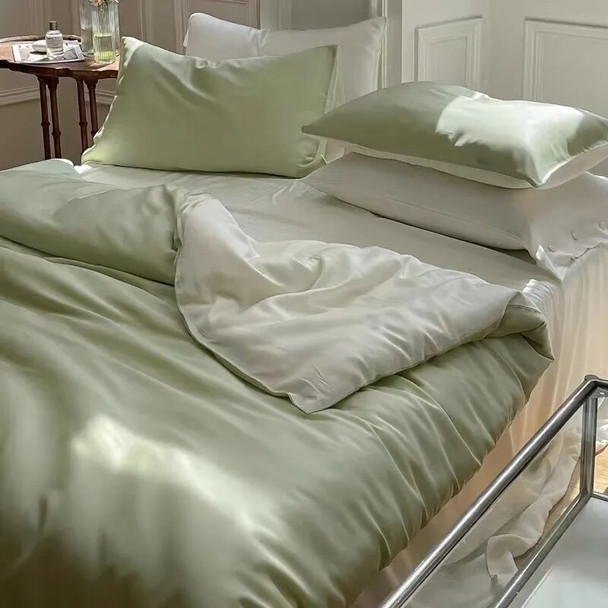 Fashion 2023 Top Quality Fabric Jacquard Simple Plain Home Textiles Duvet Bedding Set